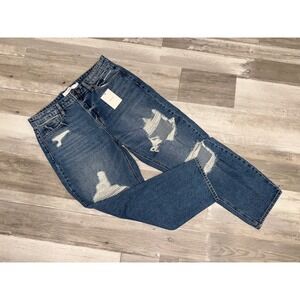 Hidden Jeans Bailey Boyfriend Womens Blue Distressed Ripped Denim Size 29